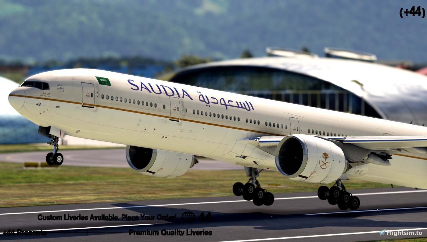 Threads - Saudia (HZ-AK42) PMDG 777-300ER - 8K 对于 Microsoft Flight ...