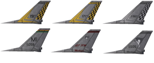 SC Designs F-16 Michigan  Air National Guard   1990s Six Livery  Pack
