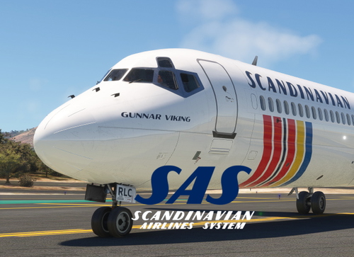 Scandinavian Airlines LN-RLC - SkySimulations DC9-30 w/cabin