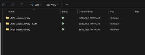 SDK Simple Scenery Package Folders for MSFS 2020 and MSFS 2024