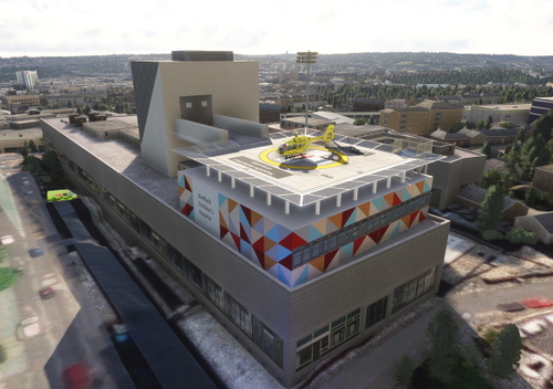 Sheffield Childrens Hospital helipad