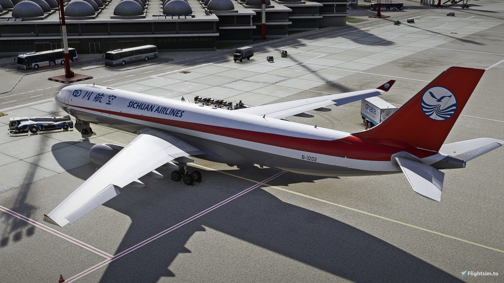 Sichuan Airlines B-32D2 livery Inibuilds A330-300RR P2F livery MSFS2024 ...