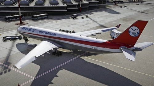 Sichuan Airlines B-32D2 livery Inibuilds A330-300RR P2F livery MSFS2024