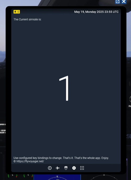 Sim Rate Display EFB App