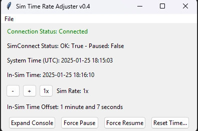 Sim Time Rate Adjuster for MSFS 2024
