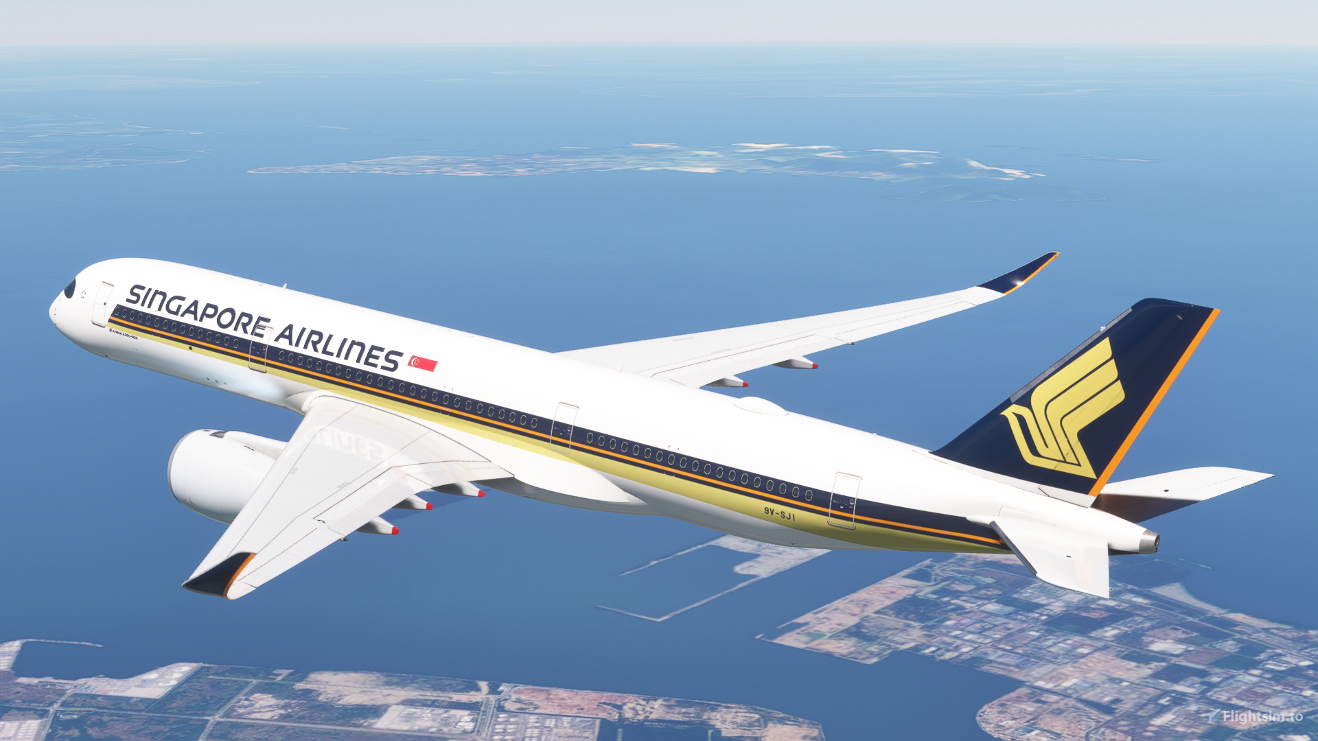 Singapore Airlines 9V-SJI A350-900 のために Microsoft Flight