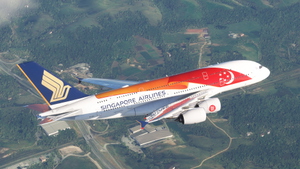 Singapore Airlines 9V-SKI Singapore's 50th  | FlyByWire A380-800 | 4K thumbnail 2