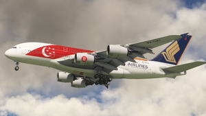 Singapore Airlines 9V-SKI Singapore's 50th  | FlyByWire A380-800 | 4K thumbnail 5