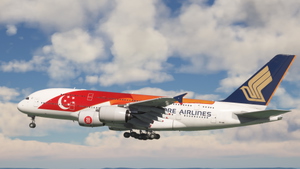 Singapore Airlines 9V-SKI Singapore's 50th  | FlyByWire A380-800 | 4K thumbnail 6