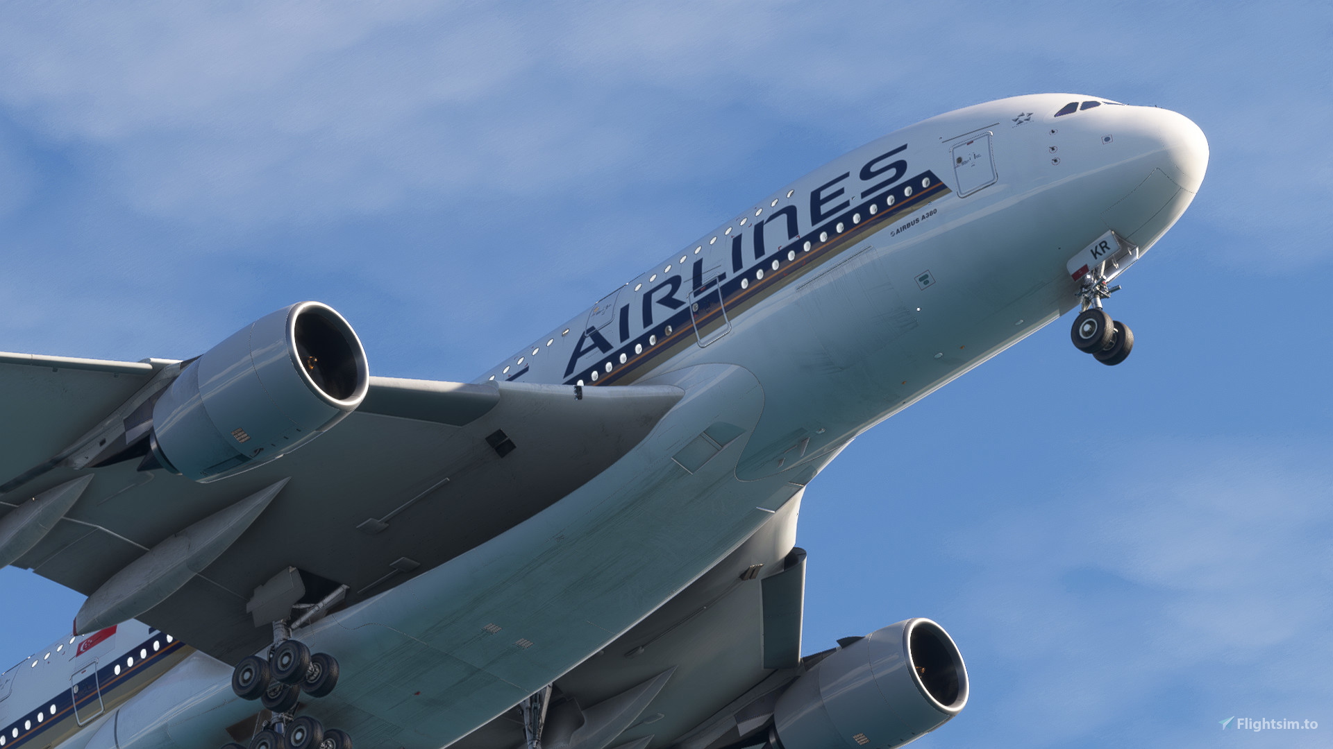 Singapore Airlines 9V-SKR | FlyByWire A380-800 | 4K - Aircraft