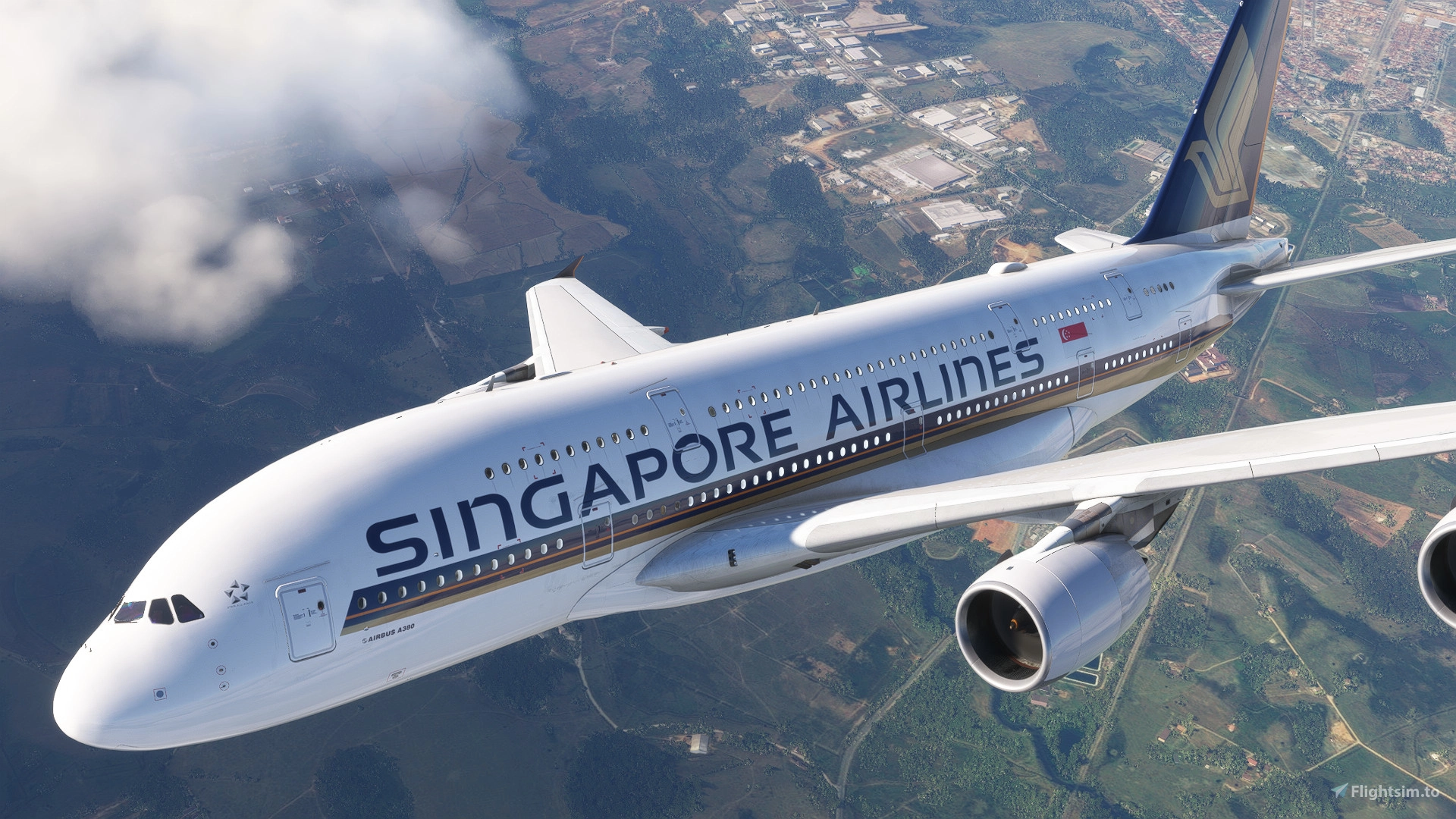 Singapore Airlines 9V-SKR | FlyByWire A380-800 | 4K - Aircraft