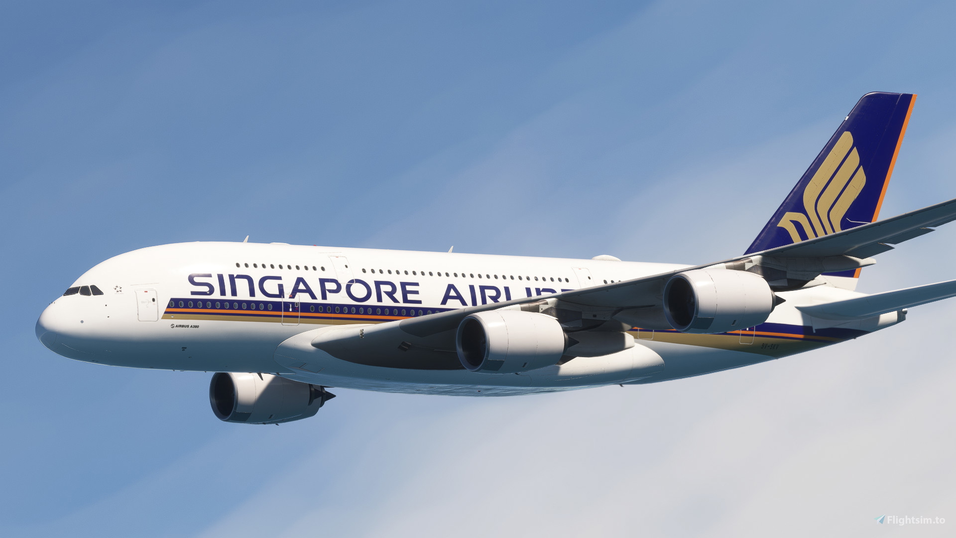 シンガポール航空 Aviationtag 9V-SKB A380-800 Aviationtag A380 White Aircraft Skin Tag - Singapore