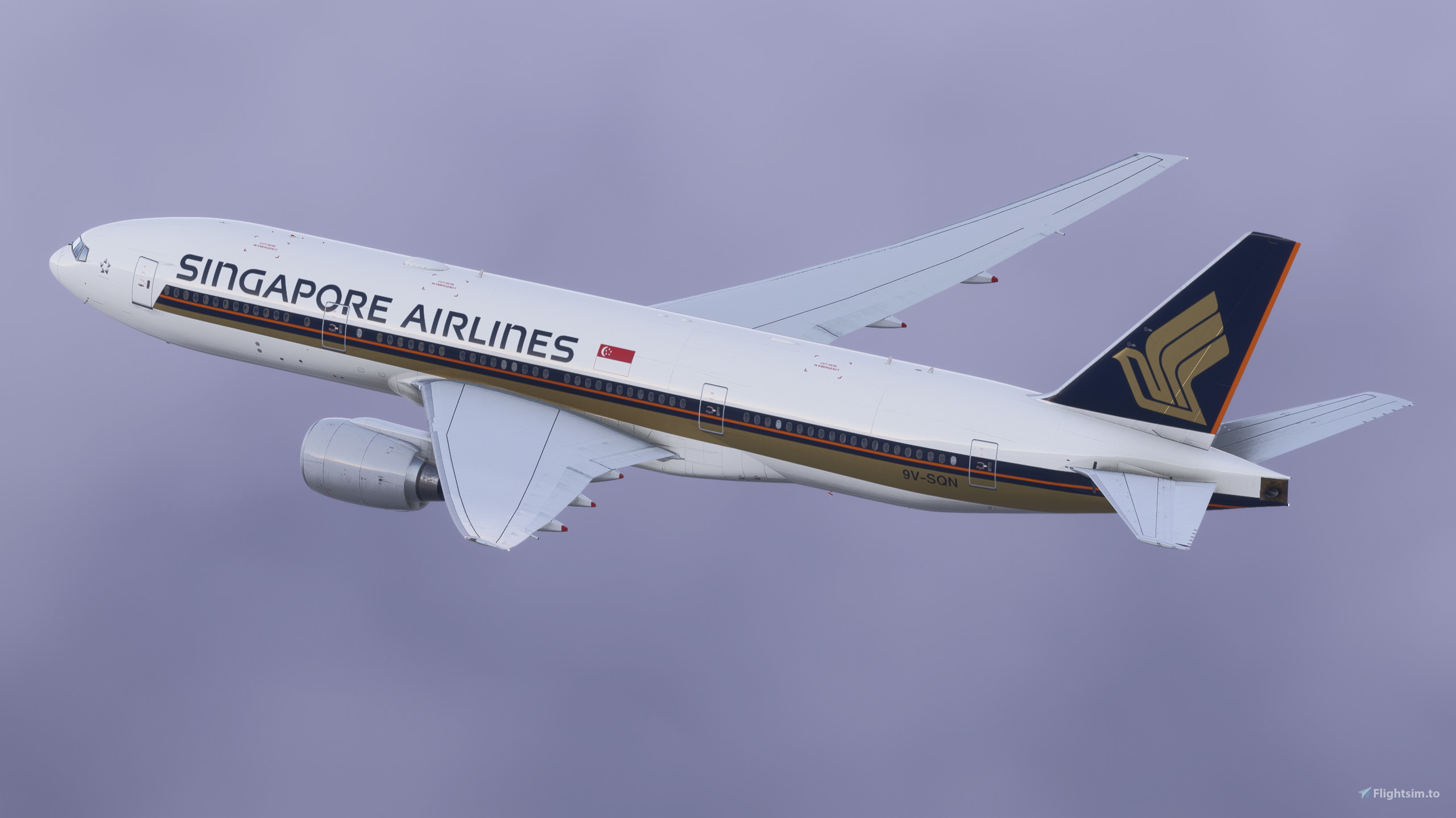 Singapore Airlines [9V-SQN] w/Cabin PMDG B777-200ER for Microsoft