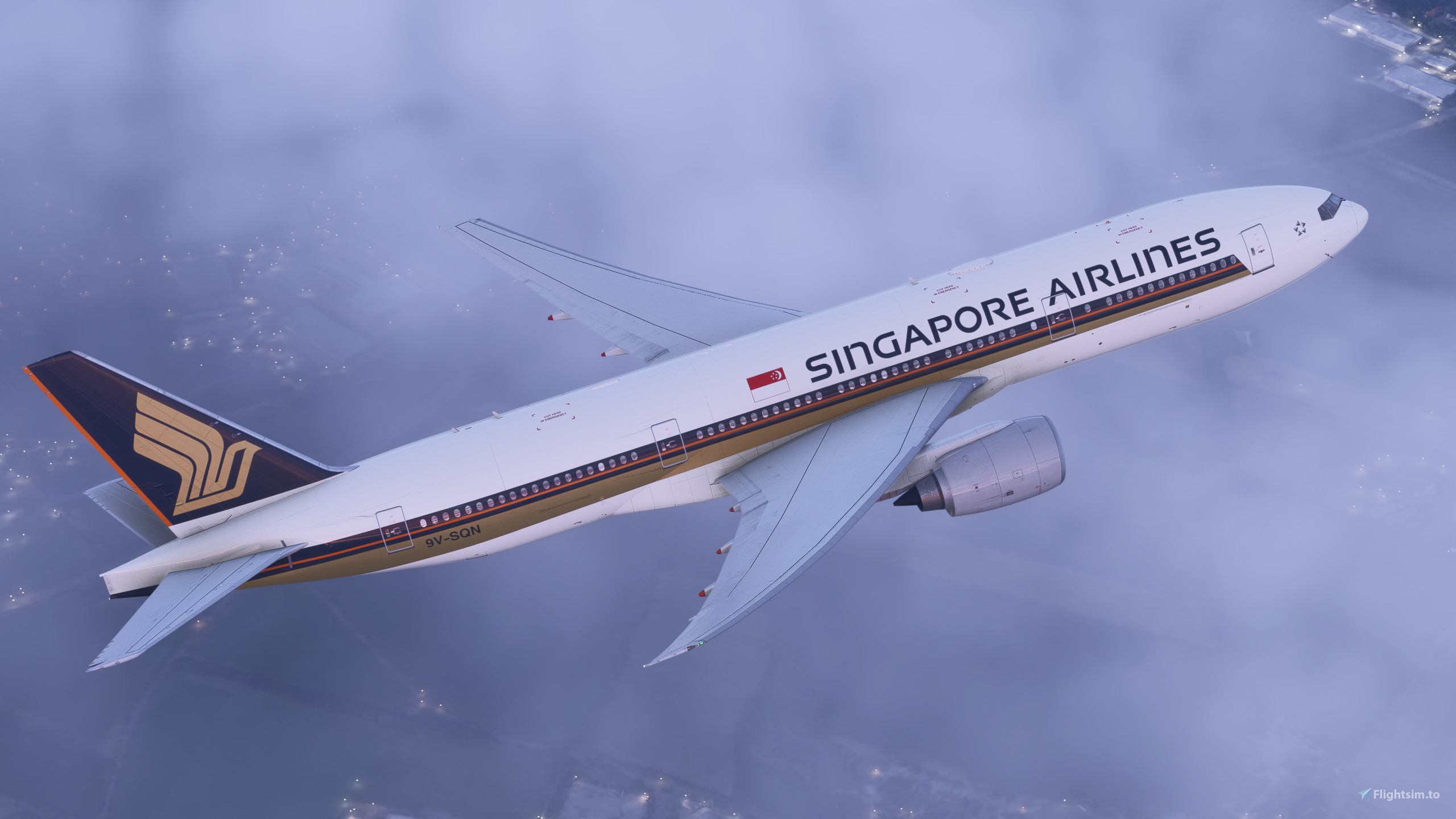 Singapore Airlines [9V-SQN] w/Cabin PMDG B777-200ER for Microsoft