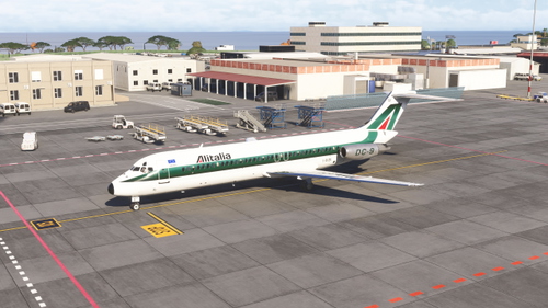 Sky Simulations DC-9-30 Alitalia Default Livery Enhancement