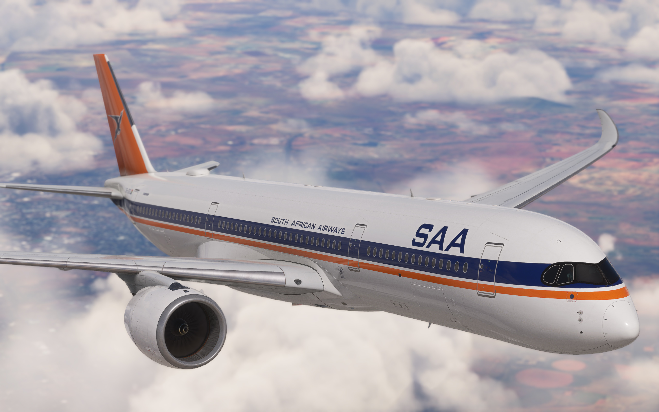 South African Airways A350-900 1990's Retro Livery Fictional