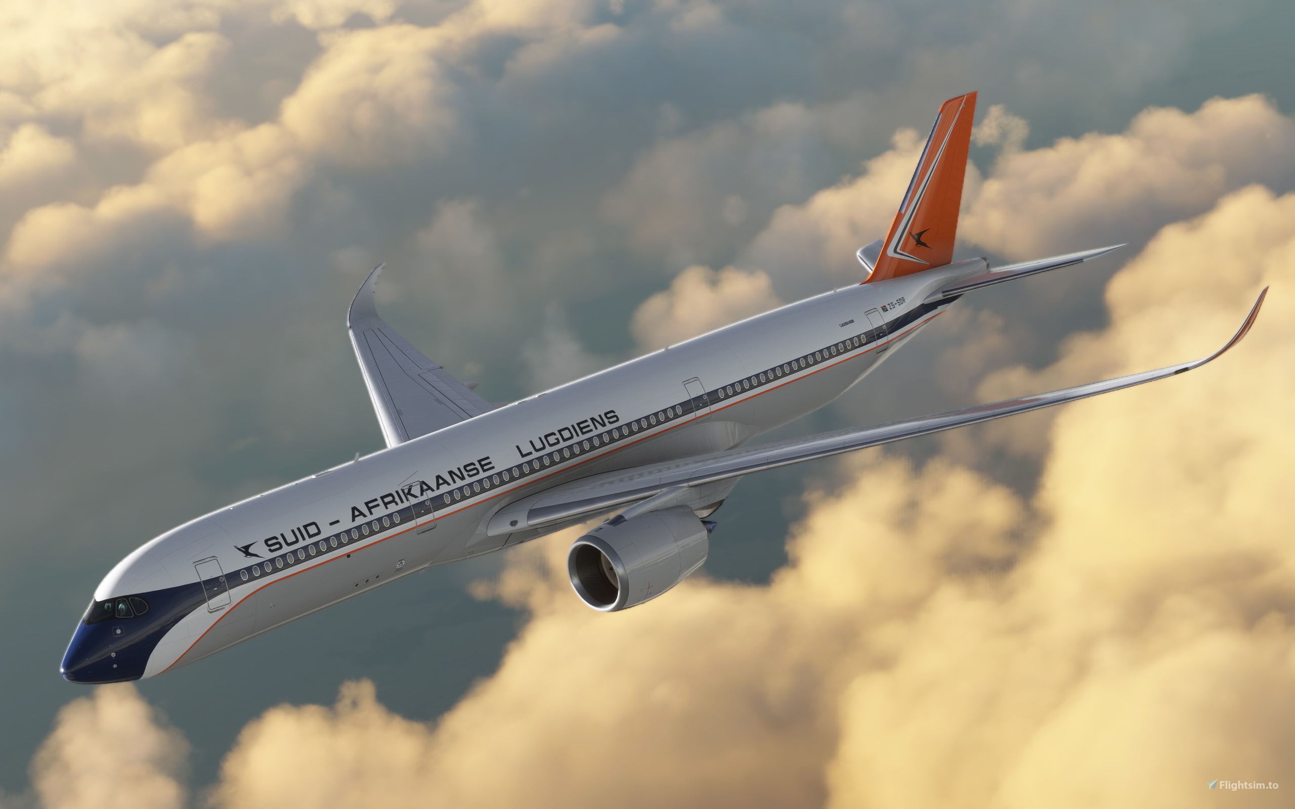 South African Airways A350-900 1970's Retro Livery Fictional の