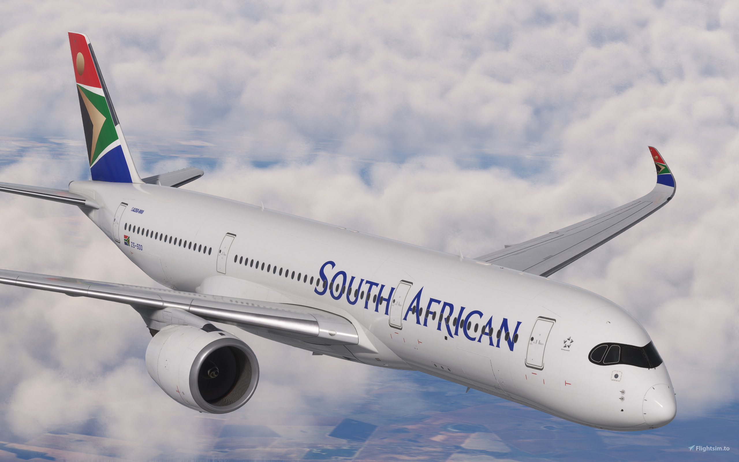 South African Airways A350-900 1970's Retro Livery Fictional の