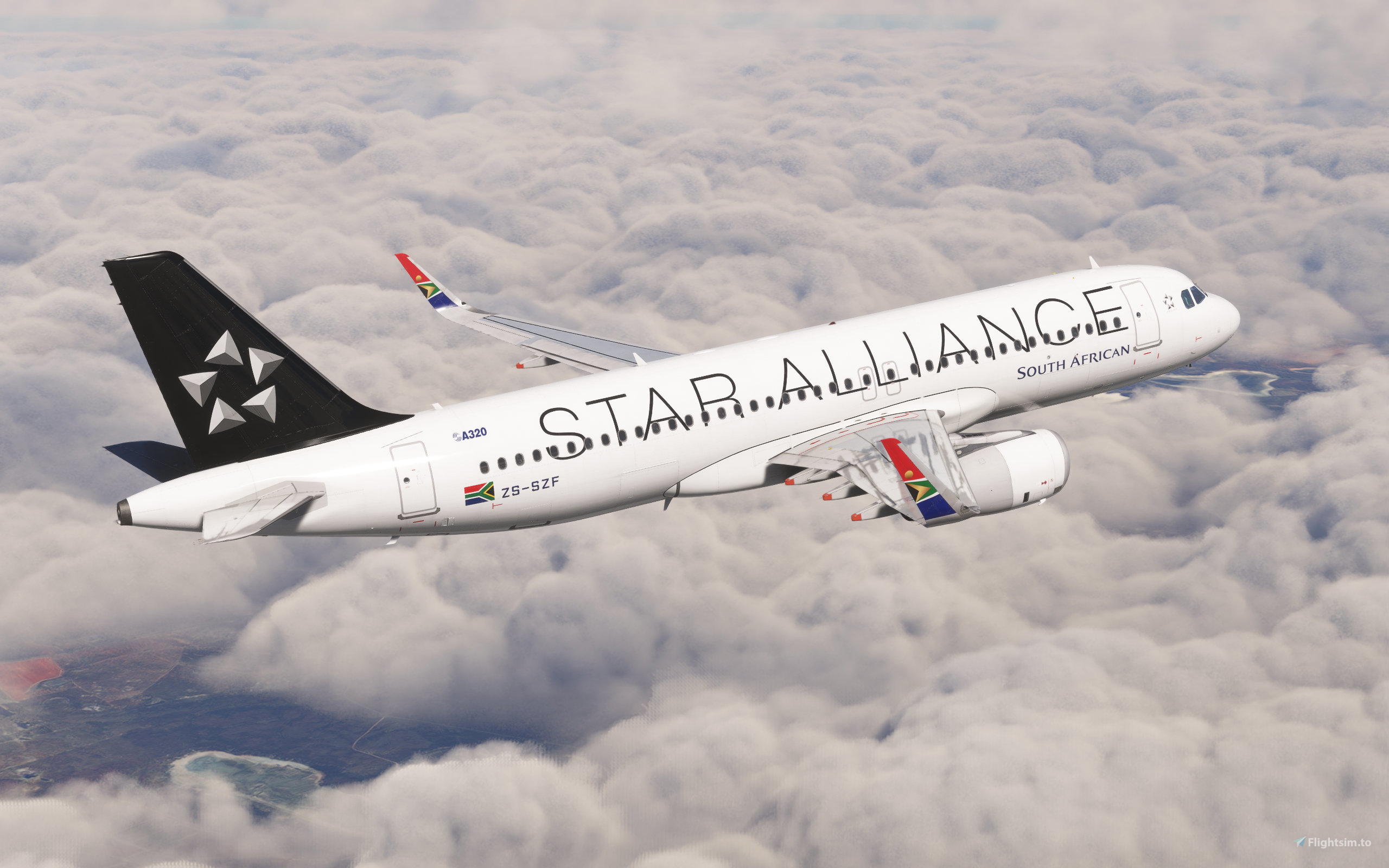 South African Airways Star Alliance Fenix v2 A320-200 IAE ZS-SZF