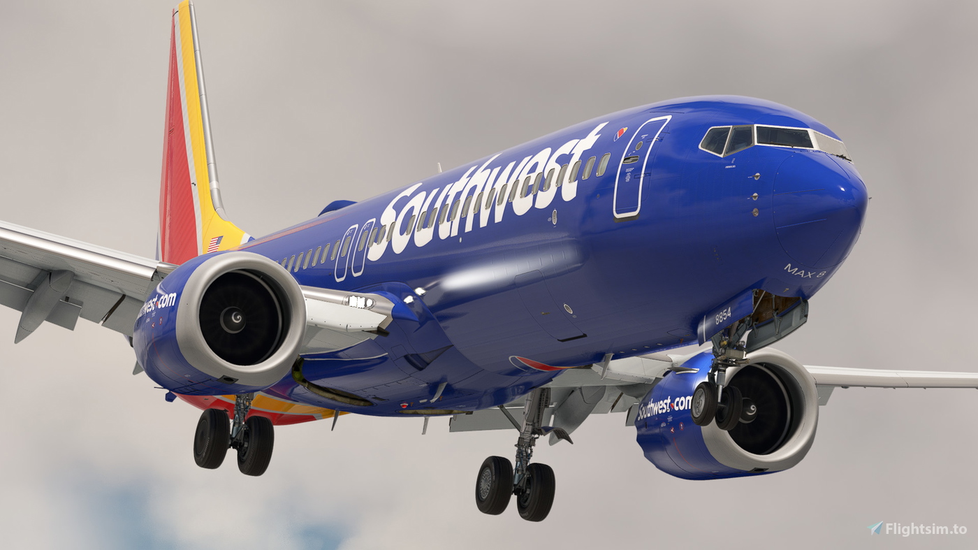 Southwest Airlines "Heart" [Pack] w/Cabin iFly 737 MAX 8 para Microsoft Flight Simulator MSFS