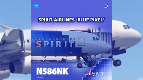 Spirit Airlines 'Blue Pixel' N586NK | Fenix A321 | 8K & 4K
