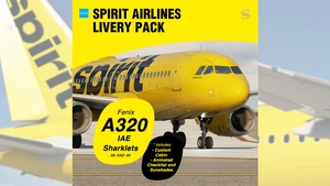Spirit Airlines Livery Pack w/ Cabin | Fenix A320 IAE SL | 8K & 4K thumbnail 1