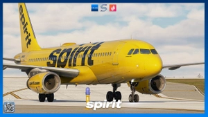 Spirit Airlines Livery Pack w/ Cabin | Fenix A320 IAE SL | 8K & 4K thumbnail 5