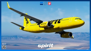 Spirit Airlines Livery Pack w/ Cabin | Fenix A320 IAE SL | 8K & 4K thumbnail 8