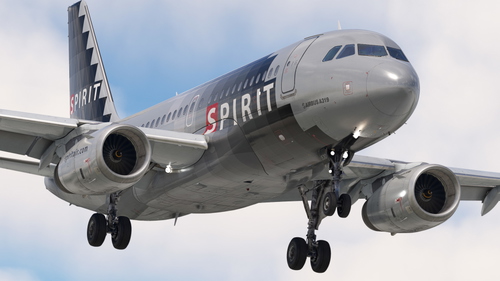 Spirit Airlines 'Silver Pixel' | N530NK | w/Cabin | Fenix A319 (8K + 4K)