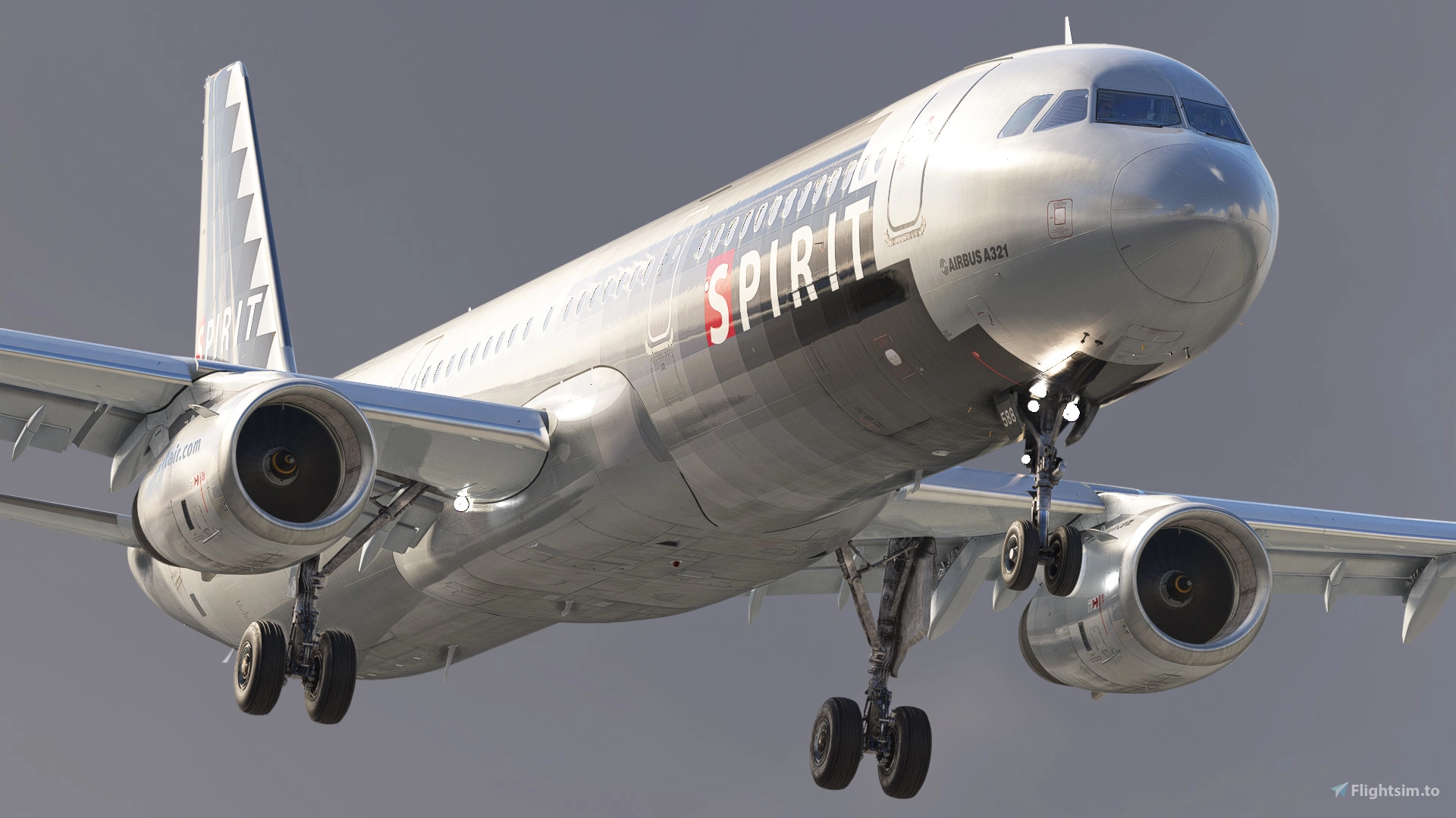 Spirit Airlines 'Silver Pixel' | N588NK | w/Cabin | Fenix A321 (8K