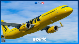 Spirit Airlines 'Sketch Titles' Livery Pack w/ Cabin | Fenix A321 | 8K & 4K thumbnail 9