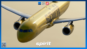 Spirit Airlines 'Sketch Titles' Livery Pack w/ Cabin | Fenix A321 | 8K & 4K thumbnail 5