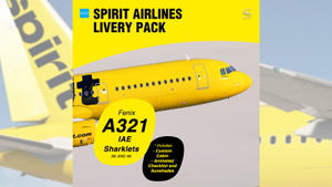 Spirit Airlines 'Sketch Titles' Livery Pack w/ Cabin | Fenix A321 | 8K & 4K thumbnail 1