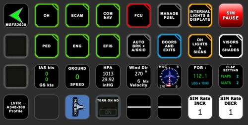 StreamDeck XL and SD+ Profile for LVFR A340-300  (incl. compl. Script package) - AAO
