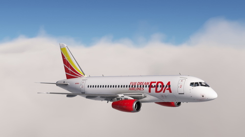 Sukhoi Superjet 100-95 Fuji Dream Airlines JA12FJ (White Livery)