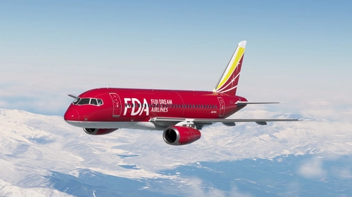Sukhoi Superjet 100-95 Fuji Dream Airlines JA14FJ (Wine Red Livery)