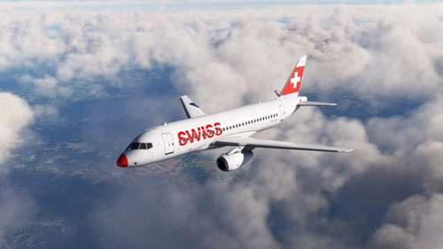 Sukhoi Superjet 100-95 Swiss HB-JBE (Red Nose)