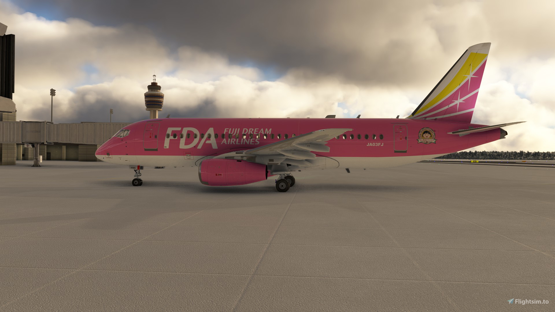 【限定品・未使用】PiNK Siifu REAL BAD FLIGHTS Sukhoi Superjet 100 Fuji Dream Airlines JA03FJ (Pink Livery