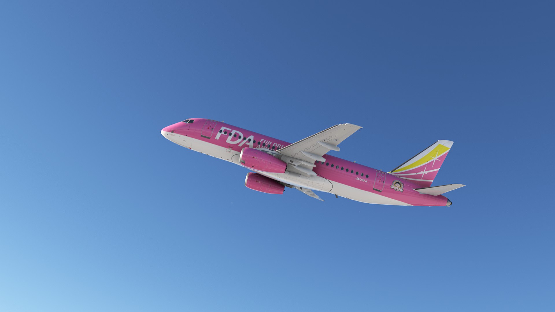 Sukhoi Superjet 100 Fuji Dream Airlines JA03FJ (Pink Livery