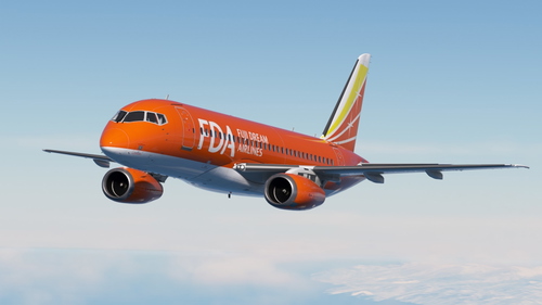 Sukhoi Superjet100-95 Fuji Dream Airlines JA05FJ (Orange Livery)