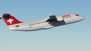 Swiss [HB-IYZ] Avro RJ100 Justflight thumbnail 4