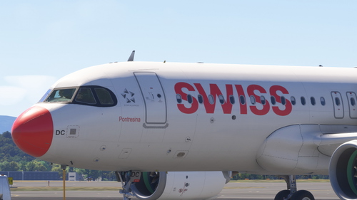 Swiss HB-JDC Red nose livery for inibuilds A320NEO MSFS2024 (with cabin)
