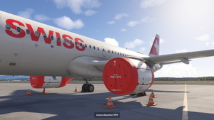 Swiss HB-JDC Red nose livery for inibuilds A320NEO MSFS2024 (with cabin) thumbnail 3