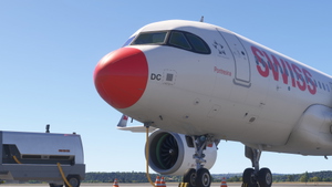 Swiss HB-JDC Red nose livery for inibuilds A320NEO MSFS2024 (with cabin) thumbnail 5