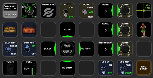 Taog UH-1 Huey StreamDeck XL profile + AAO Scripts