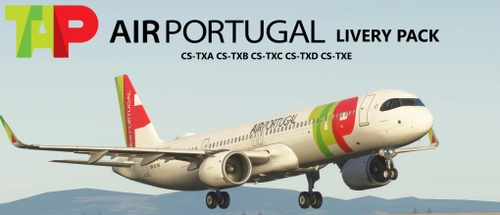 TAP air portugal livery pack| Ini A321LR | MSFS 2024 | CS-TXA CS-TXB CS-TXC CS-TXD CS-TXE | 8K |