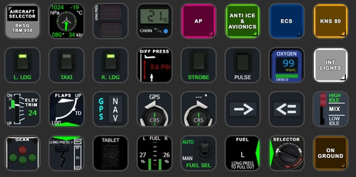 TBM850 (BlackSquare) StreamDeck XL & PLUS profile and AAO Scripts