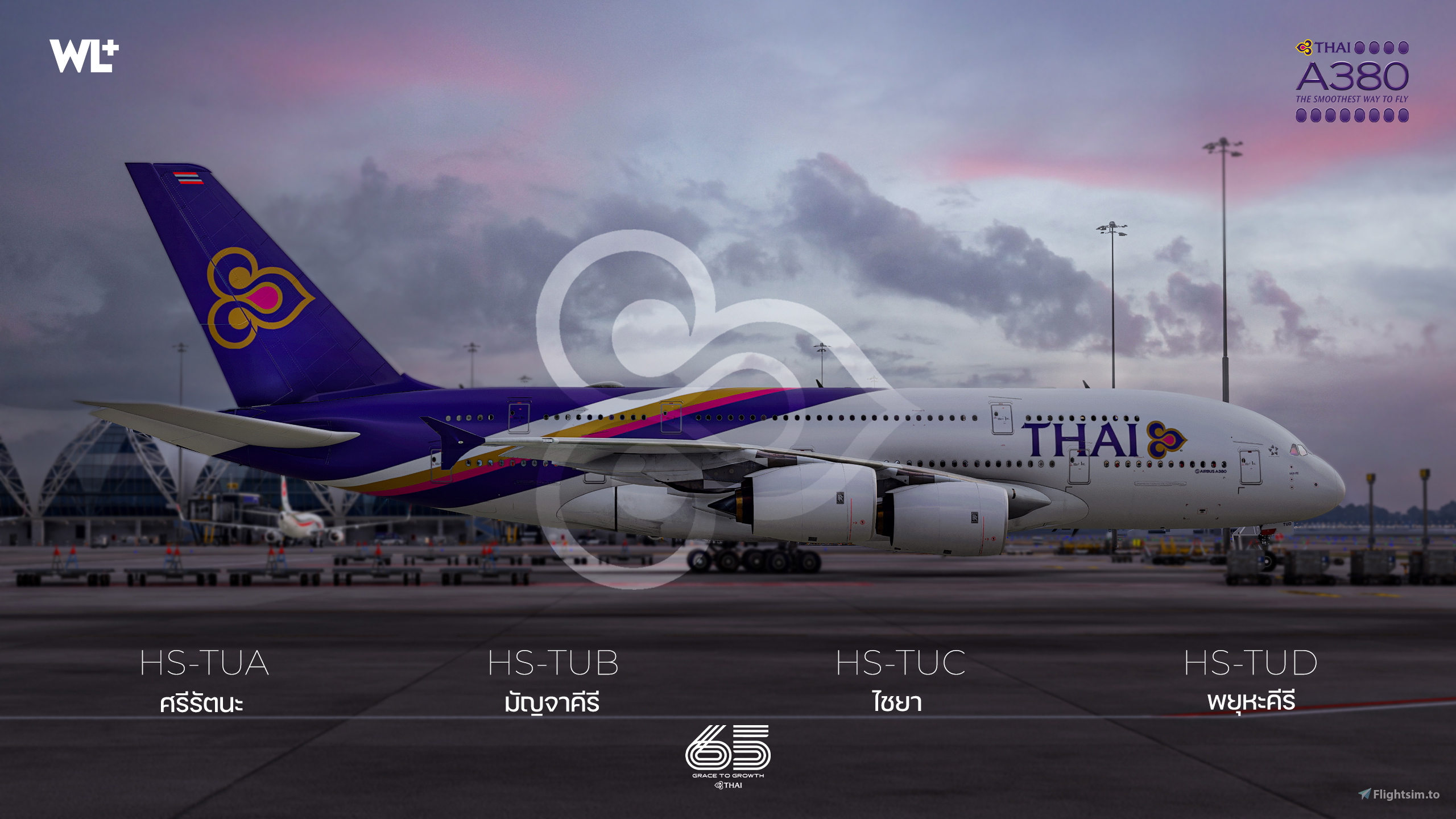 Thai Airways FlyByWire A380-841 | HS-TUA/TUB/TUC/TUD for