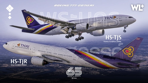 Thai Airways PMDG 777-2D7(ER) | (HS-TJR & HS-TJS) NAKHON SAWAN & PHRA NAKHON 8K