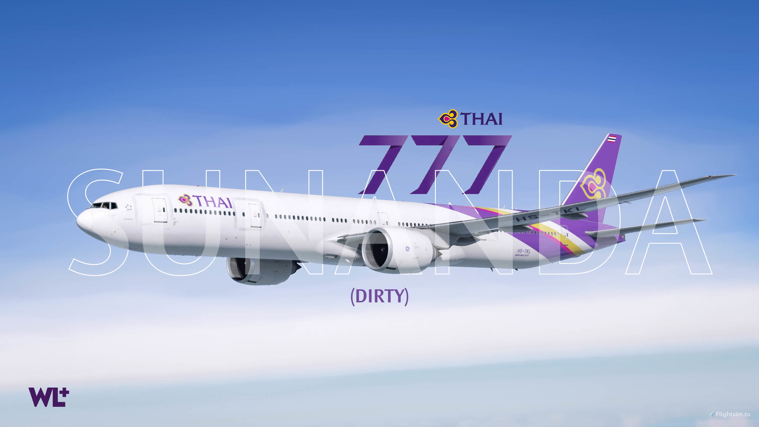 Thai Airways PMDG 777-3AL(ER) + Cabin Textures | (HS-TKL) 8K [Dirty] - Image 1